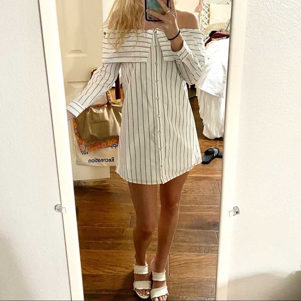 Lovers + Friends x Revolve Fold Over Striped Dress